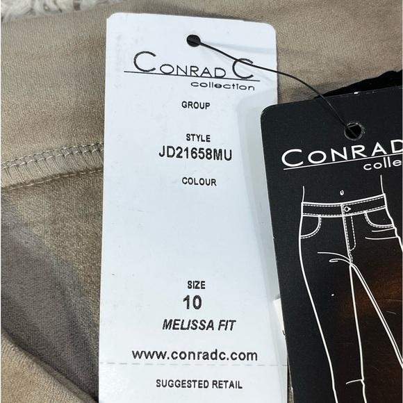 NWT Conrad C Stretch Melissa Fit Tan Pants Made in Canada Sz 10 Pull On Waist - Picture 9 of 15